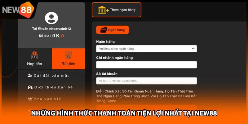 Những hình thức thanh toán tiện lợi nhất tại NEW88 Những hình thức thanh toán tiện lợi nhất tại NEW88