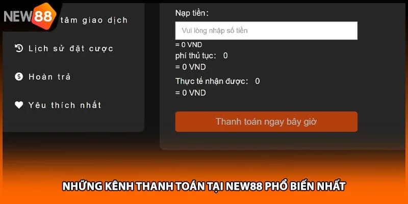 Những kênh thanh toán tại NEW88 phổ biến nhất Những kênh thanh toán tại NEW88 phổ biến nhất